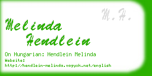 melinda hendlein business card